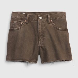 Gap 3.5" Low Stride denim shorts, espresso brown
